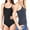2PK: BLACK/CHARCOAL GREY, variant on Juniors & Women Scoop Neck Solid Cami Cotton Bodysuit with Snap Crotch Bottom & Adjustable Spaghetti Straps