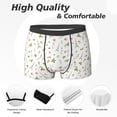 thumbnail image 2 of Men's Boxer Briefs, Eiffel Tower leaf Soft Comfy Mens Underwear Boxer Briefs Breathable With Widen Waist, 2 of 7