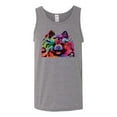 thumbnail image 2 of Cute and Colorful Pomeranian Dog Animal Lover Mens Graphic Tank Top, Heather Grey, X-Large, 2 of 3