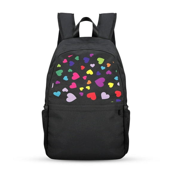 Back to School Backpack for, Teens, College, Office - Laptop Compartment - Hearts Casual Backpack