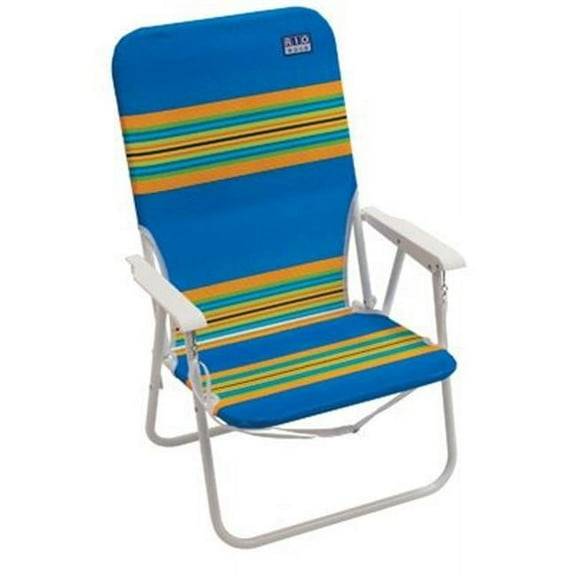 Rio Brands SC515-TS Aloha Collection Sun N Sport 1 Position Folding Beach Chair - Assorted Colors