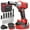 Red-2, variant on Cordless Impact Wrench, 480Ft-lbs (650N.m) 1/2" Impact Gun Brushless, 3300RPM Electric Impact Wrench, 4000mAh Batteries, 4 Sockets, Charger, Power Impact Driver for Car Home