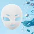thumbnail image 2 of ColoMX Máscara de plástico blanca Máscara facial en blanco Máscara blanca en blanco Máscara de plástico de Halloween Máscara de mascarada para mujeres Hombres Máscara de plástico de Halloween, 2 of 8