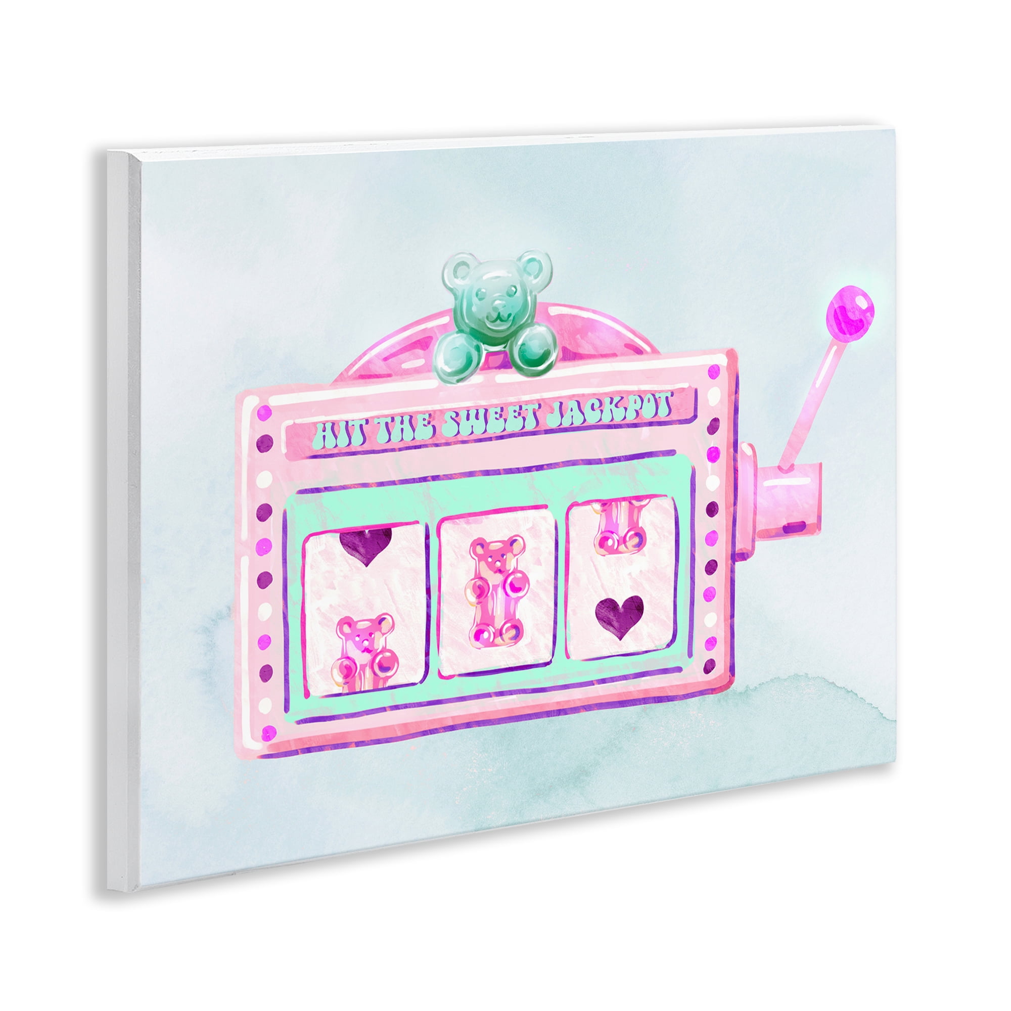 Stupell Industries Pink Pastel Slots Novelty & Humor Painting Unframed Art Print Wall Art, 14 x 11