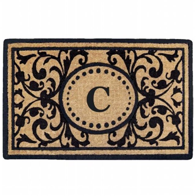 Nedia Home O2351C 18 x 30 Po Heavy Duty Coco Mat Monogrammé C