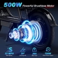 thumbnail image 3 of Scooter eléctrico WERHY de 500W con neumáticos de 14" y asiento plegable, 3 of 9
