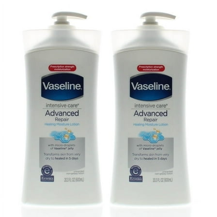 Vaseline Intensive Care Advanced Repair Unscented Lotion 20.3oz (2-PACK)