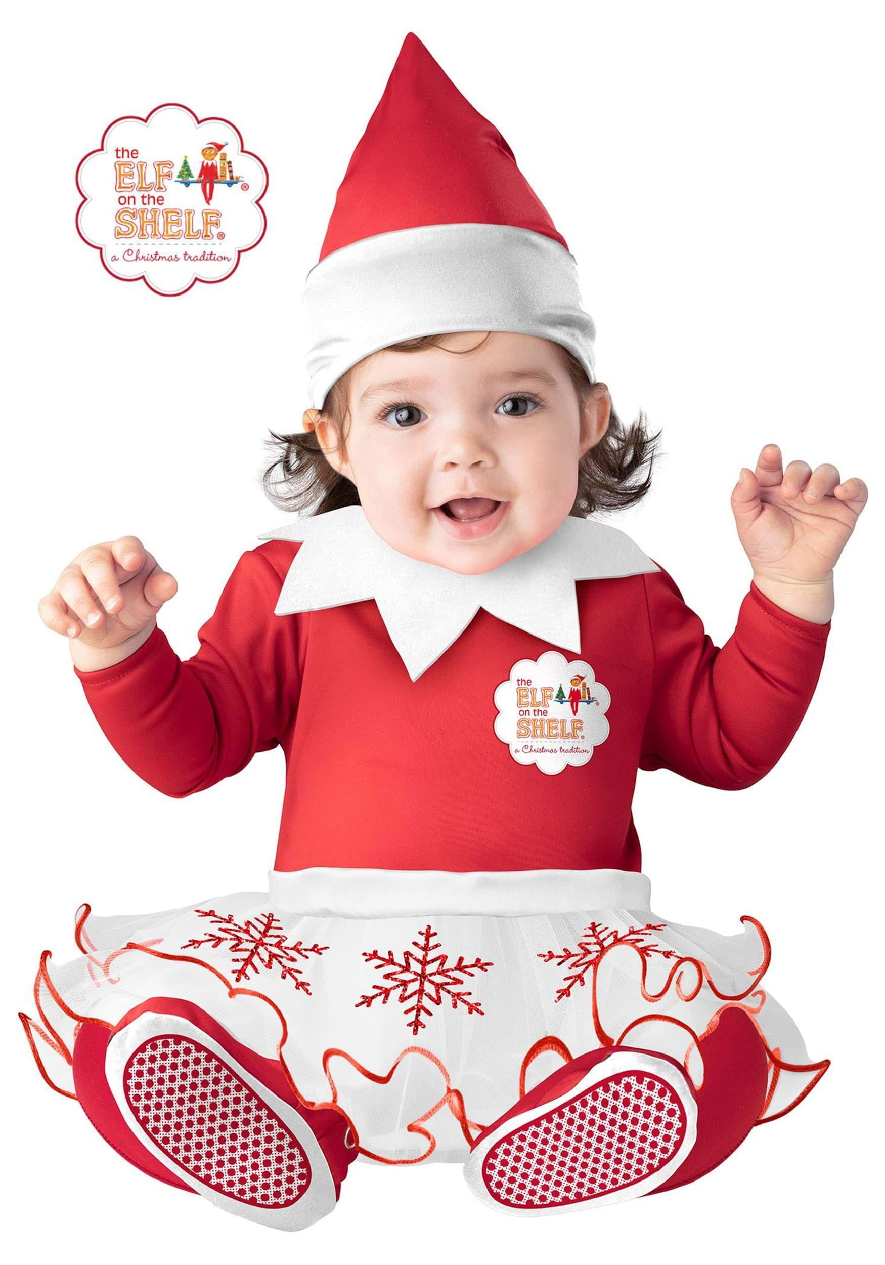Hecho para recordar repetición banda Funworld Elf On The Shelf Baby Girl Elf Infant Costume-6-12 months -  Walmart.com