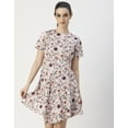 thumbnail image 2 of Moomaya Short Sleeve Asymmetric Printed Dress - Women's Trendy Casual Dress, 2 of 9