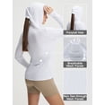 thumbnail image 2 of BALEAF Women's Sun Shirts UPF 50+ Mesh Back Lightweight Breathable Long Sleeve Shirt SPF Hoodie for Fishing Hiking White L, 2 of 7