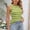 *Green, variant on Women's Striped Knit Crewneck Sleeveless Pullover Top,Casual Slim Fit Tank Tops White,Womens Plus M