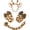 giraffe-C, variant on Cow Pattern Plush Hair Accessory Headband Set with Matching Decorative Gloves & Tail, Soft Flannel Hair Styling Accessory, 10.63x7.09in Headband