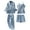 Light Blue, variant on MuZeFu Pajamas for Women Set 4 Piece Women's Satins Silk Nightwear Tank Tops Shorts Blouse Trousers Four-Piece Pajamas Sets