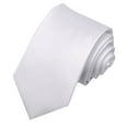 thumbnail image 3 of Elvqul Club Tie Men White Plain Party Business Formal Necktie, 3 of 3
