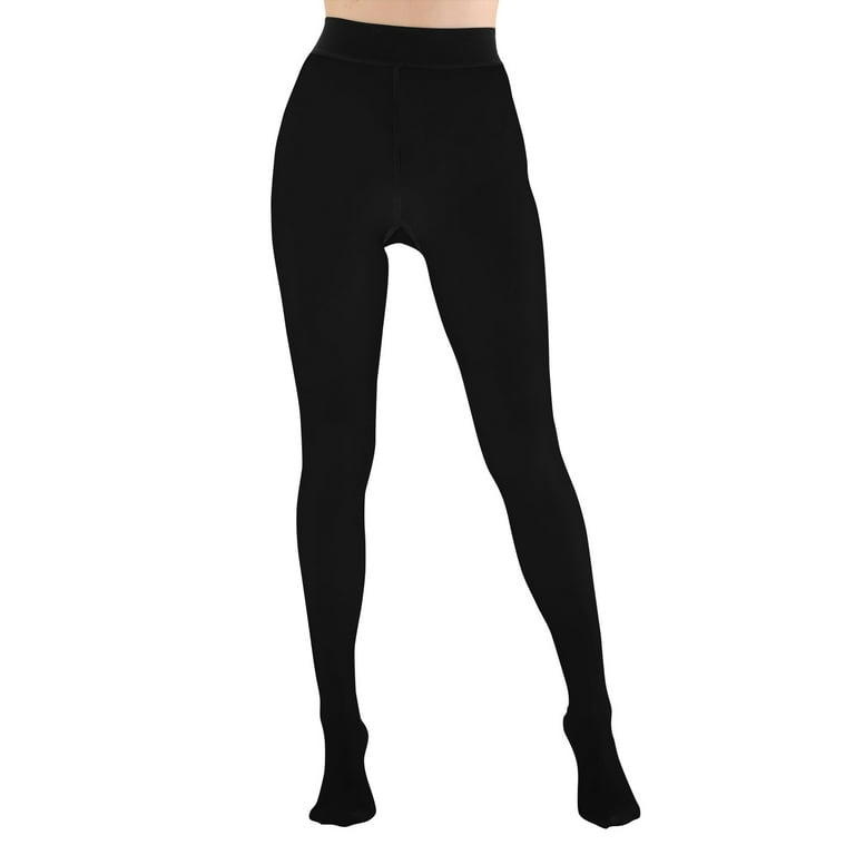 HAJWOH Black Tights Leggings for Women Tall Fleece Lined Leggings - Main Image