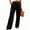Black, variant on Noric Women Velvet Straight Leg Pants High Waisted Casual with Drawstring Pockets Loose Fit Long Pants