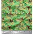 thumbnail image 1 of Soimoi Cotton Voile Fabric Leaves & Leopard Animal Fabric Prints by Yard 42 Inch Wide, 1 of 1