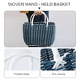 thumbnail image 4 of COOPHYA 1Set Plastic Shopping Basket Woven Navy Organizer For Adults, 4 of 4