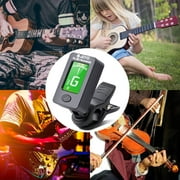 Visland Guitar Tuner Clip-On Tuner Digital Electronic Tuner Acoustic with LCD Display for Guitar, Bass, Violin, Ukulele