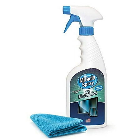 MiracleSpray for Electronics Cleaning, Safe Multi-surface Cleaner for Any TV, Phone, Monitor, Keyboard, Screen, Computer, Includes Microfiber Towel - 16 Ounce Kit