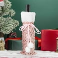 thumbnail image 2 of dajkiuy Christmas Wine Bottle Cover, Reusable Sequin Wine Gift Bag for Holiday Christmas Xmas Decorations Wedding Birthday Party Bar, 2 of 6