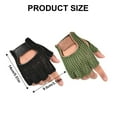 thumbnail image 3 of 2pack Durability Men's Mittens Half Finger Wools Leather Gloves Outdoor Sports for Gym, Motorcycle Cycling, and Outdoors, 3 of 8