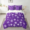 thumbnail image 2 of Manfei Winter Snowflake Print Twin Bedding Sets 7-Piece, Christmas Festival Bedding Comforter Set, Teens Boys Girls Kids Reversible Sheet Sets, Luxury Bedroom Decor, 2 of 7