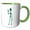 Green/White, variant on 3drose, Cartoon Alien from Outer Space, 11oz Mug