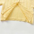 thumbnail image 6 of JOANKDMI Little Girls Pointelle Cardigan Sweaters Scalloped Trim Long Sleeve Button Up Knit Outerwear Coat Lightweight Casual Fall Spring Tops for Dress Wedding School Uniform, 6 of 6