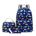 thumbnail image 1 of POINTERTECK 3Pcs/Set Kids Backpack Dinosaur Pattern Adjustable Straps Cartoon Bookbag Lunch Pen Bag for Primary School Students, 1 of 10