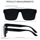thumbnail image 5 of Gafas de Sol Cuadradas Oversize LYZOIT con Protección UV400 Negras, 5 of 6
