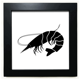 thumbnail image 1 of La vida marina Black Shrimp ilustración Mesa de pared con marco cuadrado negro, 1 of 4