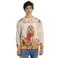 thumbnail image 4 of Happy Thanksgiving Cocker Spaniel with Turkey Pumpkins Autumn Vibes All Over Print 3D Sweatshirt Unisex Merch Cockers Dog Lover Gifts - 12018, 4 of 6
