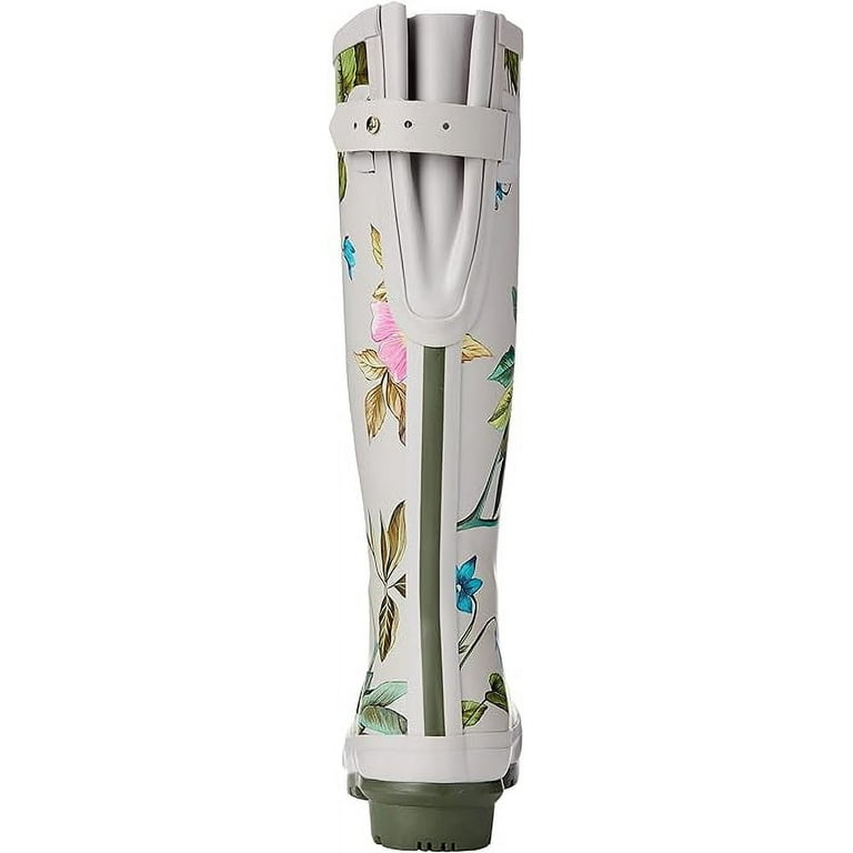 Joules Women's Shoes Waterproof Rain Bots Mid Calf, Silver Joules Women's Shoes Waterproof Rain Bots Mid Calf, Silver