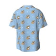 thumbnail image 2 of KLL Corgi Dog Print Men's Shirt Short Sleeve Button Down Summer Cuba Beach Shirts- Small, 2 of 7