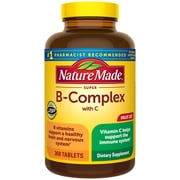Nature Made Super B Complex with Vitamin C and Folic Acid Tablets, Dietary Supplement, 360 Count