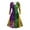 A, variant on WMTBSRSW Mardi Gras Dresses for Women Sparkly Sequins Printed Gradient Long Sleeve Dress V Neck Vintage Swing Carnival Rave Party Dress