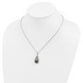 thumbnail image 5 of Auriga Fine Jewelry 925 Sterling Silver Rh-plated 154 Stone Micro Pav‚ Black and White CZ Teardrop Necklace with 2" Extender for Women 20", 5 of 6