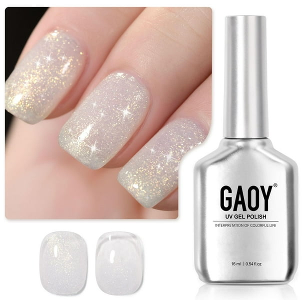 Esmalte de uñas GAOY Shimmer Gel 16 ml Translúcido Jelly Glitter