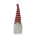 thumbnail image 2 of Northlight 8" Lighted Red and White Knit Gnome Head Christmas Ornament, 2 of 5