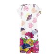 thumbnail image 4 of Fshaion Robe d'Été pour Femmes 2024 Grande Taille Col Rond Ligne A Imprimée Décontractée Manches Courtes Volants Robe Liquidation Moins de 10!, 4 of 4