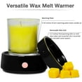 thumbnail image 4 of Wax Melt Warmer Candle Burner - Electric 3-in-1 Essential Oil Burner Ceramic Fragrance Candle Wax Burner for Scented Wax Tarts Candle Jars Essential Oils Home Office Bedroom Gift Decor (Black), 4 of 6