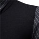 thumbnail image 4 of Hombres Casual Botones Pullover Empalme Turndown Stripe Fake Two Sweater Pompotops oipoqjl19699, 4 of 9
