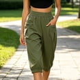 thumbnail image 3 of Luvrsol Capris for Women with Pockets Outdoor Cargo Capri Stretch Quick Dry Casual Walking Hiking Trousers S-3XL, 3 of 5