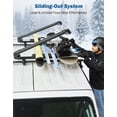 thumbnail image 2 of JOYTUTUS Universal Lockable Ski Rack Snowboard Rack for Car Roof - 6 Pairs Ski / 4 Snowboard Capacity Sliding Extension, 2 of 8