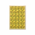thumbnail image 1 of Sunflower Wall Art with Frame, Continuous Pattern with Simplistic Cartoon Flowers, Printed Fabric Poster for Bathroom Living Room, 23" x 35", Yellow Brown, by Ambesonne, 1 of 2