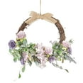 thumbnail image 2 of Abbracc Simulation 13 Inch Flower Wreath Spring Front Door Greenery Wall Hanging Garland, 2 of 6