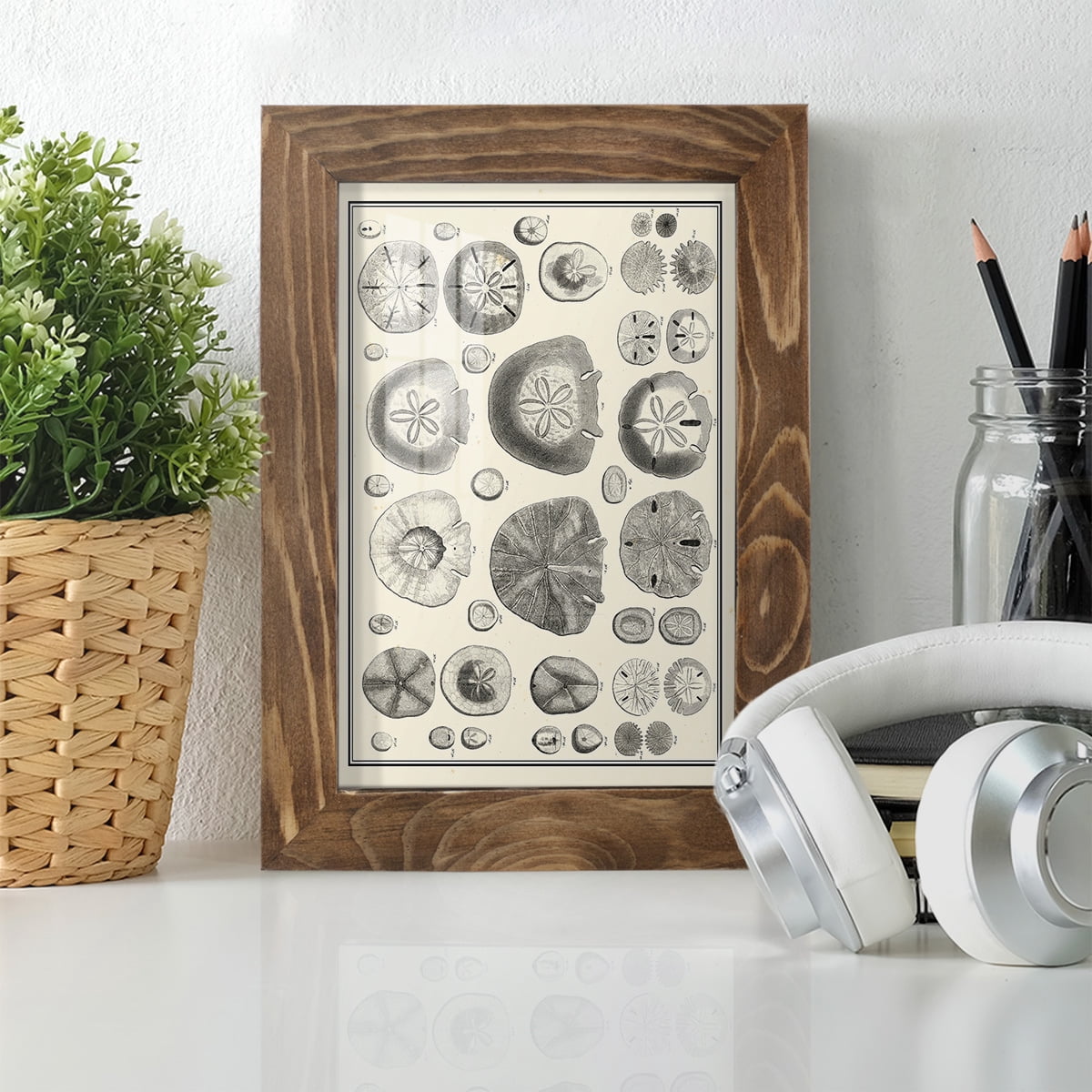 Aegean Collection II -Framed Print w/glass-Walnut