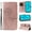 Rose Gold, variant on Wallet Case for OPPO A11k 2020, Kickstand and 3 Card Slots, Shockproof and Scratch Resistant, Purple