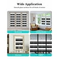 thumbnail image 6 of Window Privacy Film, Black Grey Farmhouse Striped Sun Blocking Window Tint Film Heat Control One Way Blackout Window Film, Modern Geometric Lines Simple Stripes Non Adhesive Static Cling 23.6x78.7 In, 6 of 7